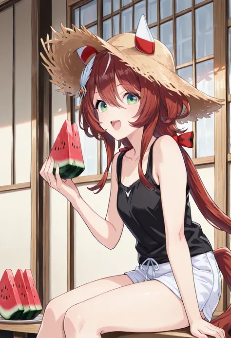 (masterpiece, best quality, perfect face:1.4), wide angle, win variation \(umamusume\), 1girl, feather hair ornament, two-tone ear covers, horse ears, horse tail, tail on the lower back, proportional body, proportional,1 girl, beautiful hair, beautiful fac...