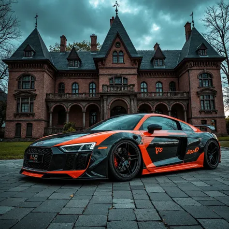Score_9,Score_8_up,Score_7_up, Dynamic Thresholding, ADetailed Blended Absolute Realism 100% - magnification TTP UHD of a Street Photography, Hyperdetailed r/supertunedcar - Featured sleek Audi R8 V10 plus with Street widebody sport car))), ((on display o...