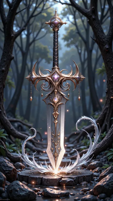 8K, HDR, masterpiece, photography,photorealistic,detailed illustration of an ancient Vampire god's sword, white and gold tetradic colors, fantasy art, watercolor effect, bokeh, hand-drawn, digital painting, soft lighting, retro aesthetic, 4K resolution, p...