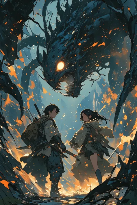 Two monster hunters flirt right during a tough fight