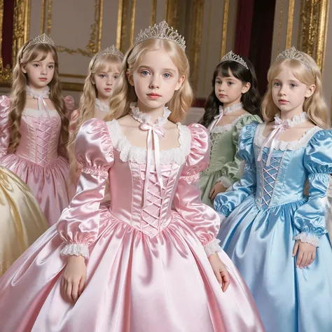 ,,highest quality, masterpiece, highest resolution, artwork, super それにget used to it, many get used to it, get used to it, それにget used to it, 3k realistic pictures,((twelve yaers old girl:1.0)),short body height,Ultra-detailed juvenile face,lot of princes...