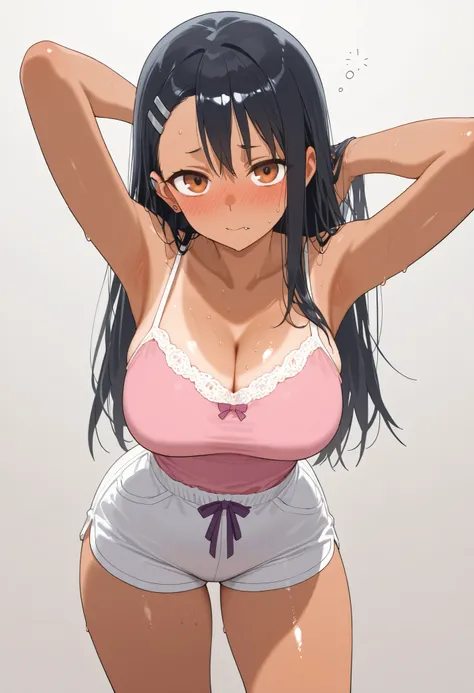 core_9, score_8_up, score_7_up, score_6_up, score_5_up, score_4_up, masterpiece, high quality, BREAK, 1girl, 1girl,, looking at viewer, nose blush, shiny legs, shiny body, shiny hair, clear skin, clear body, solo, thick thigh, thick thighs, solo, female, l...