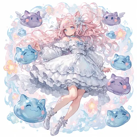 pastel colors,F_S_IChooseYou, fantasy, catslime,catslime kingdom