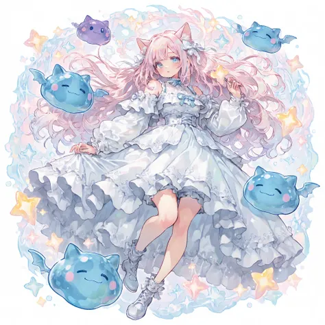 pastel colors,F_S_IChooseYou, fantasy, catslime,catslime kingdom