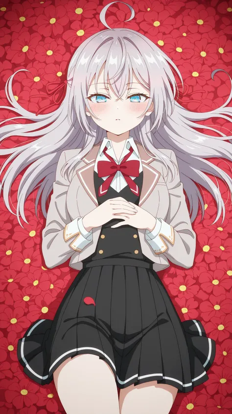 BREAK (masterpiece:1.2), best quality, high resolution, unity 8k wallpaper, (illustration:0.8), (beautiful detailed eyes:1.6),Twisting clouds forming a cyclone  
above an open red flower field,  
flowers bending sharply under wind pressure,  
air filled wi...