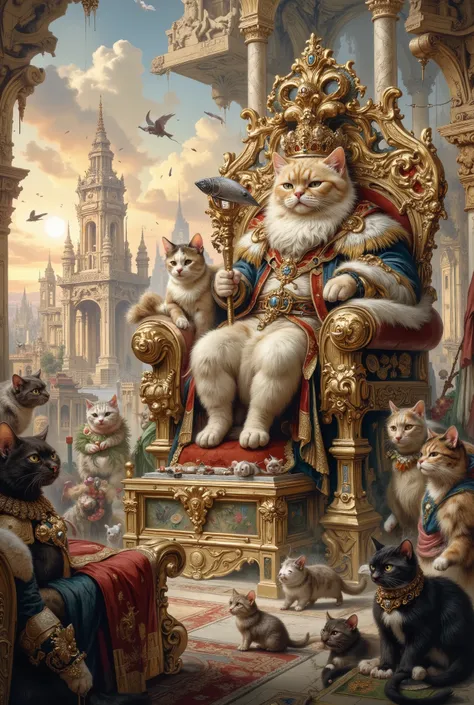 Location: A majestic and slightly surreal metropolis where cats have taken the place of humans at the helm of power. The city is filled with giant structures in the form of scratching posts, sofas and mice, and instead of skyscrapers there are towers in th...