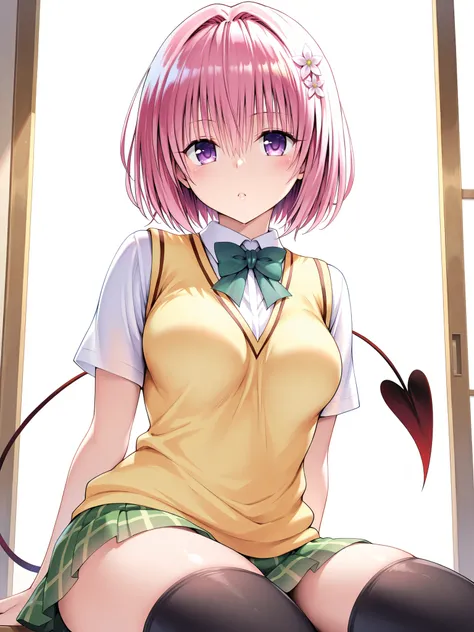 solo,masterpiece,best quality,super fine illustration、finely detail 、clear picture、UHD、HDR, amazing quality, highres, absurdres, very aesthetic, high resolution, ultra detailed, perfect details,(masterpiece, detailed:1.2)、Momo Belia Deviluke (To Love Ru Al...