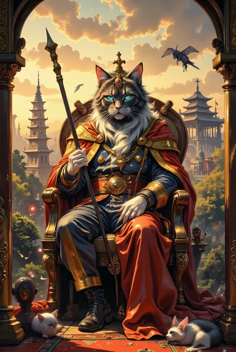 Location: A majestic and slightly surreal metropolis where cats have taken the place of humans at the helm of power. The city is filled with giant structures in the form of scratching posts, sofas and mice, and instead of skyscrapers there are towers in th...