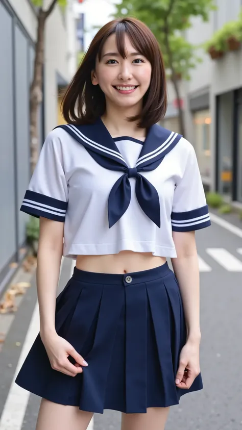 (8k, ultra-High Resolution, highest quality, masterpiece:1.2), masterpiece, best quality,  illustration of a woman with a penis , Ultra High Definition, Precise, High Resolution, 8k Wallpaper, perfect dynamic composition wearing a working girl uniform, bea...