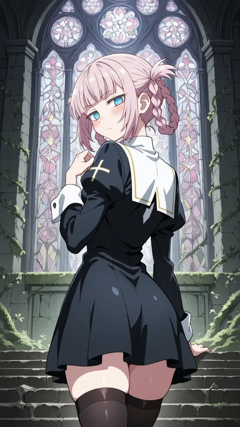 BREAK (masterpiece:1.2), best quality, high resolution, unity 8k wallpaper, (illustration:0.8), (beautiful detailed eyes:1.6),vabandoned church interior overtaken by nature, no humans, moss-covered wooden pews, vines growing through cracked stone walls, sh...