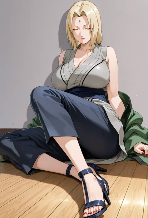 score_9, score_8_ up, score_7_ up,
ツ、Tsunade、Naruto、Mature Woman, alone, Tsunade ( Naruto), ( Disconnect (Year )), blondes, Lost Tales , Mark on the forehead, brown eyes, Big Breasts , gray kimono, sleeveless kimono , Sho...