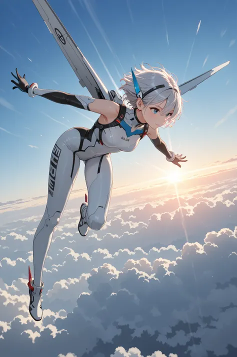 滑空する女 SDXL v1.0