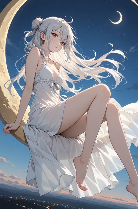 三日月に座る女 SDXL v1.0