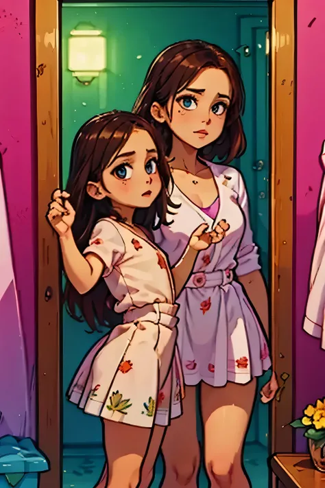 Dark Twin: The reflection is a shadowy doppelgänger, reaching out from the mirror as if trying to escape.