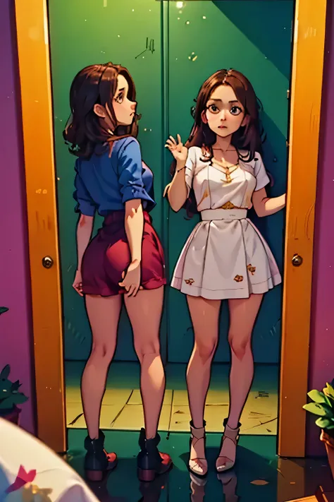 Dark Twin: The reflection is a shadowy doppelgänger, reaching out from the mirror as if trying to escape.