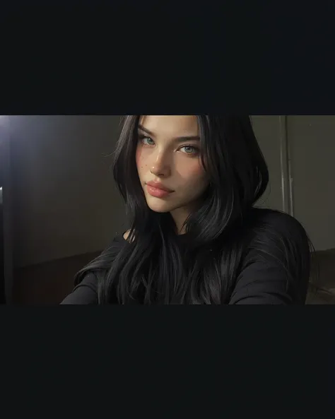 A 22-year-old has a wide rectangular face with soft and proportional features. Her eyes are gray-green, deep and expressive , um pouco pensativo , mas um olhar calmo. The format Almond-shaped eyes give intelligence and light mystery. The nose is straight...