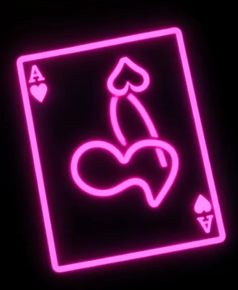 Neon Playing Poker Card V1