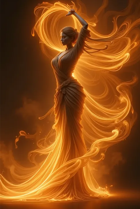 Re211. close-up do tronco .A hyper-realistic photograph of a powerful female character majestically commanding fire. Flames wrap around her in hypnotic, movimento fluido, your entire body in its embrace of fire. sua longa, flowing hair is elegantly attache...