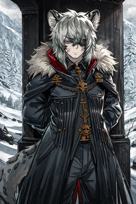 masterpiece, best quality, amazing quality, very aesthetic, high resolution, ultra-detailed, absurdres, newest, scenery, kurenaiz, Drunkr3mbr4ncer, warhammer 40k, ((MALE)), ((ONLY MALE)), silverash (arknights), 1male, young man, solo, medium hair, grey hai...