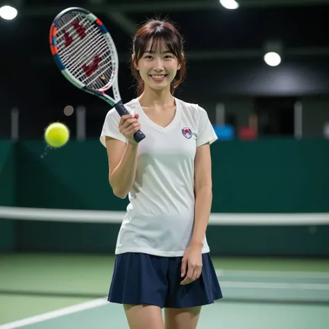 『1 Japanese girl with small nipples:1.3』『Real photo:1.3』Highest Quality:1.2、((big breasts))、Showing a bit of chest、((A young woman aged 20 ))、『showing her teeth:1.9』、(((anatomically accurate、perfect anatomy、anatomically accurate指)))、slender body,realistic,...