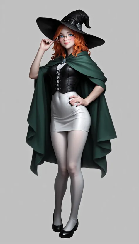 Sharp face details. realistic skin texture. Trending. Masterpiece. Genius composition. Full body. thick outlines style. Dynamic character pose. main character. girl pale white skin, detailed eyebrows, right eyebrow up. perfect cute face, cute and petite bo...