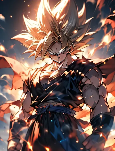 DRAGON BALL、Son Goku、Super Saiyan、Blonde、Standing Hair