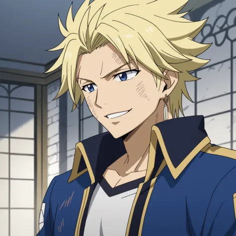 score_9, score_8_up, score_7_up, source_anime, StingFT, Sting blonde hair, light yellow Sting, 1boy, male focus, anime screencap, official style, intricate details, detailed face, background with soft shadows, soft blue lighting highlighting his features, ...