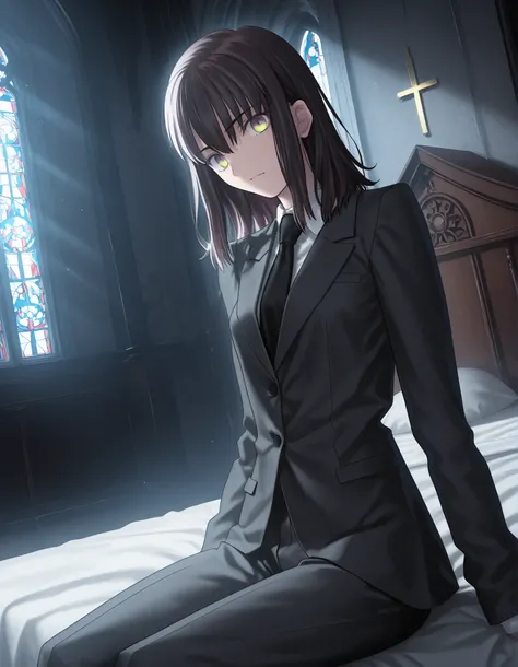 masterpiece, best quality, amazing quality, , 1girl, solo, ((church)), looking at viewer,  <lora:Fate_SNHA_style_ILL-v2:1> fatesnhastyle, game cg,fatevnstyle, ((cinematic light)), [(gradient eyes from {dark gray} to {light green}):0.2], {detailed beautiful...