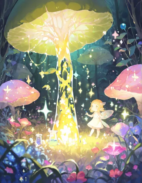 Fairy forest Light Vial flickering sparkle