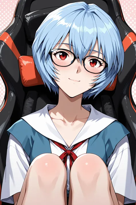 source_evangelion,
highly detailed eyes, perfect eyes, upper body,
Highest Quality, details, Newest, AI-generated, super high resolution,
curvilinear, anatomically correct, detailsな肌, less eye blow, (1 girl, solo, Ayanami Rei from below, sitting on gami...