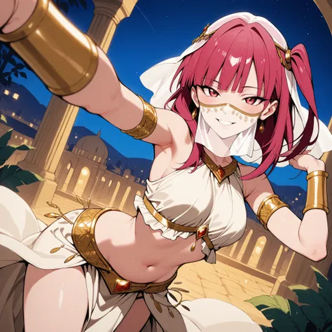 (1girl:1 . 5) , (Seul:1 . 5) , score_9 , score_8_haut , score_7_haut , source_anime , Official work  , ultra-detailed , masterpiece , best quality selfie snapshot , high res , beaux yeux , detailed eyes , detailed face , beautiful detailed eyes ,Magi The L...