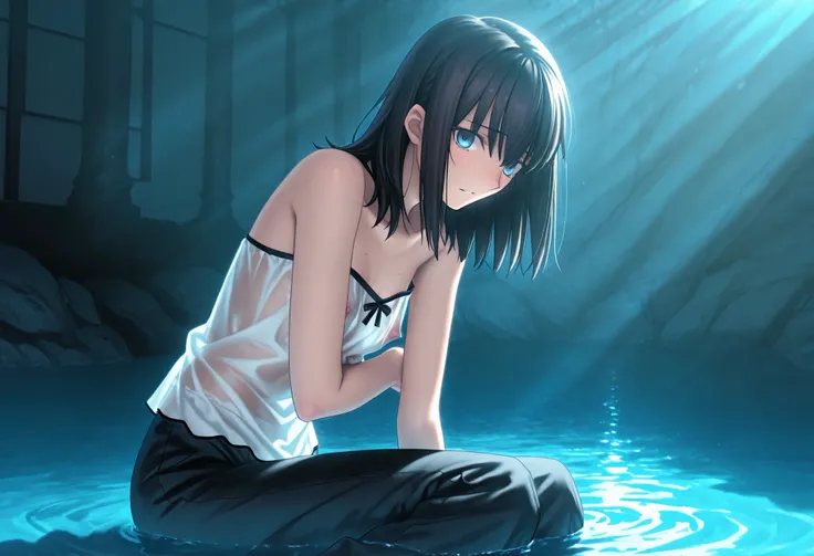 masterpiece, best quality, amazing quality, ,, 1girl, solo, ((detailed background, cinematic light)), looking at viewer, (sunlight reflecting on skin, ), <lora:Fate_SNHA_style_ILL-v2:1> fatesnhastyle, game cg,fatevnstyle, ((aged up:1.2)),black hair, beaut...