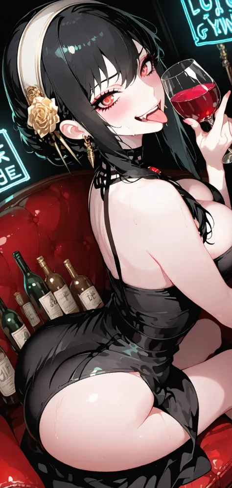 Neon Art, neon line art, colorful neon line art, neon silhouette, silhouette, Fluorescent color, growing, Glossy effect, vivid outlines, bright colors, High Contrast, dark background, digital art,,big butt,KJOrory, black hair, Red Eyes, ,, in underwear,fit...