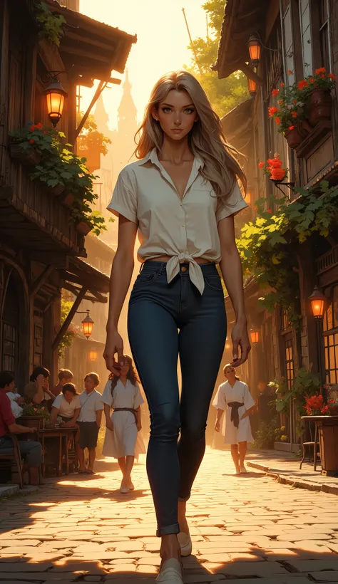 MythR3tr0,NijiEX style,(masterpiece, 8k, best quality, ultra-detailed, sharp focus, professional photography), full body portrait of a stunningly beautiful young woman with the ethereal grace and slender, toned physique of a principal ballerina. She posses...