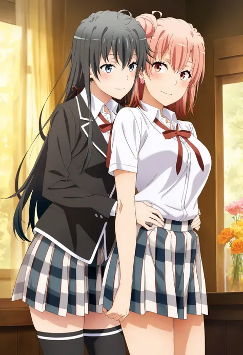 (masterpiece, best quality), amazing quality, very aesthetic, absurdres, highres, newest, HDR, 8K, high detail RAW color art, intricate details, high contrast, photo-referenced, detailed background, detailed background, beautiful detailed, ,[2girls couple ...