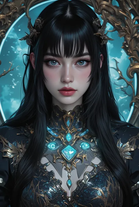 (best quality, 4k, highres, masterpiece:1.2) , ultra-detailed, (realistic, photorealistic:1.37), beautiful English demonic woman's professional photo pub, (super detailed iridescent cian eyes:1.8), Velvia, Taken at 65mm, 16 megapixel, 8k, photorealistic, A...