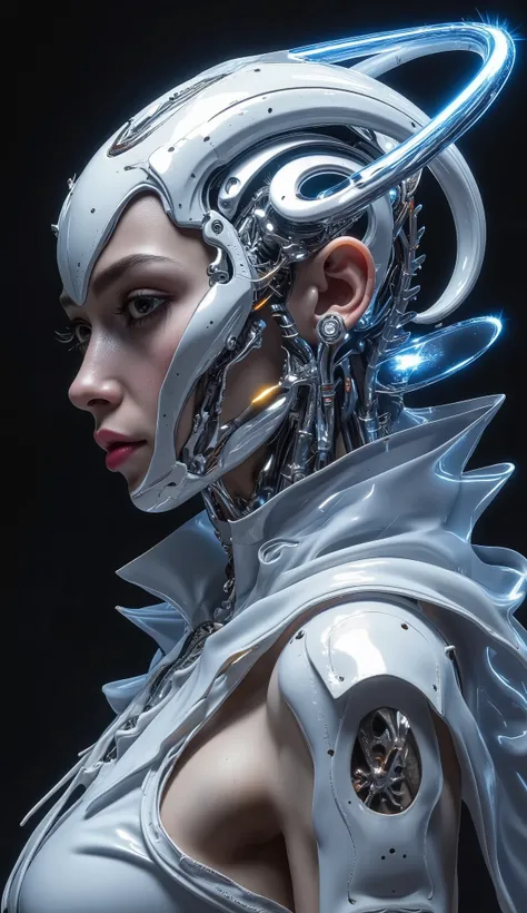 Close up.Extraterrestrial woman, otherworldly beauty , Beyond Human Understanding, ethereal skin texture , Cosmic brightness, Stylish alien features, surreal e majestoso, ultra detalhado, cinematic lighting, 8k