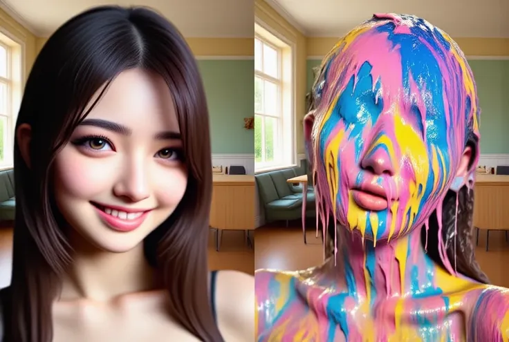 [FLUX] Before and After Peint Girl B&A
