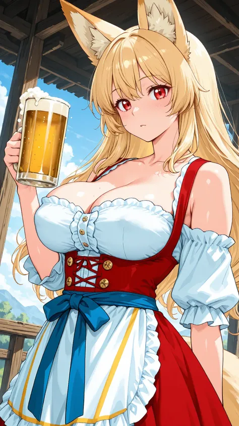 8K (high resolution) (Super Detailed) (masterpiece) (Highest Quality) anime illustration detailed eyes detailed face Delicate hair detailed wrinkles on clothes very elaborate body standing on God's mountain fine skin healthy skin tone with ro in the backg...