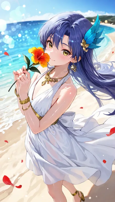 (Best Quality, super detailed, masterpiece, 8k, 16k, Wallpaper, Anatomically correct, fine detailed skin, fine detailed eyes, fine detailed hands, Accurate hands), sunny day, blue sky, Dazzling light, beautiful detailed sky, hight brightness, hight contras...