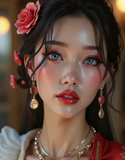 (realistic (photorealistic Realism UHD, 8K, 16K Quality), ultra-detailed, Ultra high resolution) (Key Directive: - "The priority is the anatomical accuracy and texture of the materials" - "Ultra-sharp human eyes with biological accuracy") - ["Ultra high re...