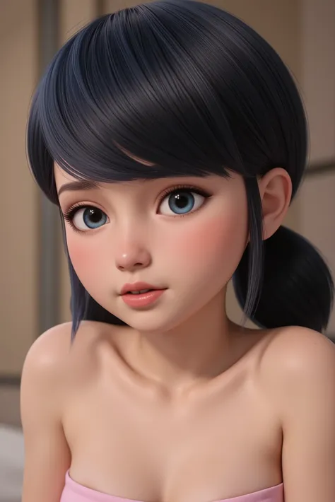 1girl, Solo, High Resolution, Accurate, Anatomically Correct, Best Quality, Detail, High Details, High Quality, black hair, blue eyes, tween, cute, realistic, real proportions