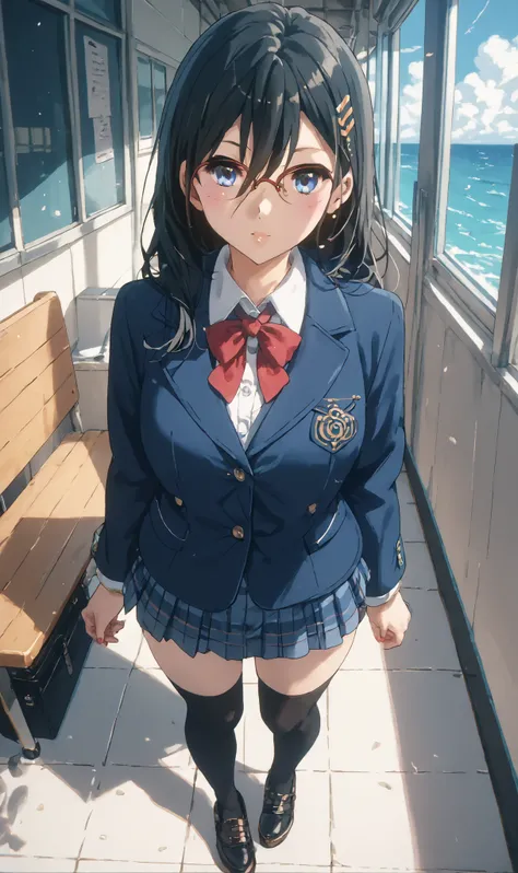 (((inspired by Asuka Tanaka:2.0))),((inspired by Kyoto Animation Style:1.5)),(masterpiece, best quality),beautiful, beautiful-woman, ((detailed face)).(full body:1.3).,
((black hair)), glasses, blue eyes, long hair, over-rim eye-wear,semi-rimless eye-wear...