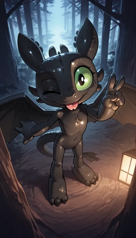 score_9, score_8_up, score_7_up, anthro, masterpiece, best quality, amazing quality, very aesthetic, absurdres, source furry, 1boy, toothless_httyd, dragon, night fury, black scales, wings, tail, claws, 1boy, solo, green sclera, black pupils, epic portrait...