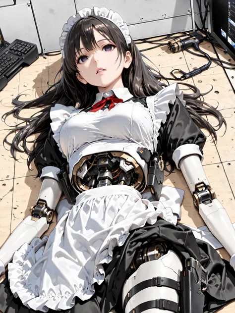 (((masterpiece))), (photo real, realism texture), (top Quality, High Quality:1.3), (top resolution, high resolution), ultra detailed, (high detailed), science fiction, beautiful robot girl, Silky smooth face, white cheek, empty eyes, realism glossy mouth, ...