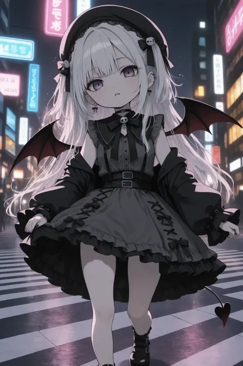 darkgothic,water color,(deformed:1.2),trk,

Anime-style “jirai-kei” young woman at a crosswalk at night; long-exposure neon light trails in the background; shallow depth of field; dramatic lighting with scattered sparkles. Pastel-and-black palette, frilled...