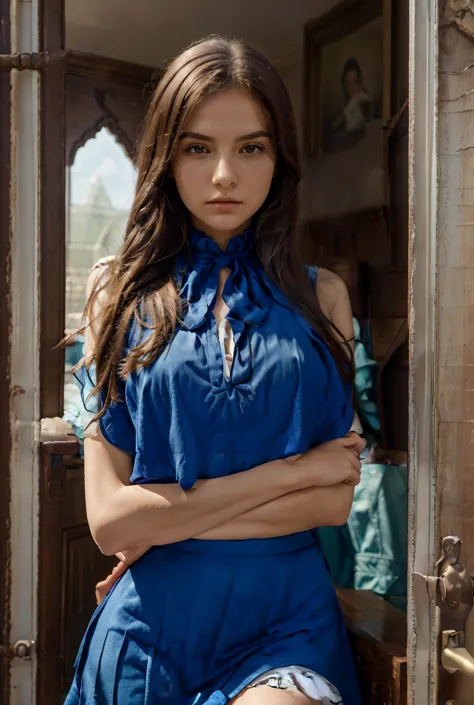 Blue Silk Dress