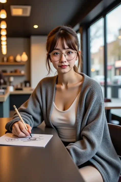 Slim woman_Armpit hair_Glasses v1.0