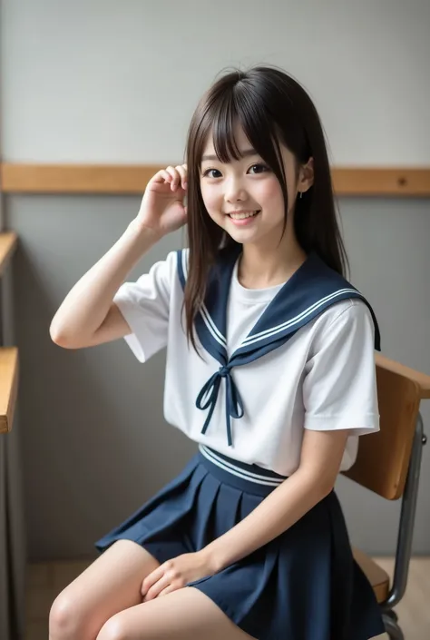 score_9, score_8_up, score_7_up,  (photorealistic:1.3), ultra detailed, realistic skin texture, realistic lighting, 8k, raw photo, highest quality, masterpiece, highest resolution, young girl, very cute girl, cutest girl in japan, 12 years old, junior high...