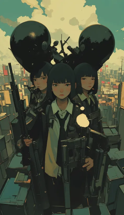 close-up of people smoking cigarettes with guns by Steven Campbell, by Josan Gonzalez, by Steven Campbell, by Dave Arredondo, Laurie Gracely's Style, Laurie Grisley and James Jean, then Martin, by justin gerard, Whitney Darrow, by Tim Biscup, people on, b...